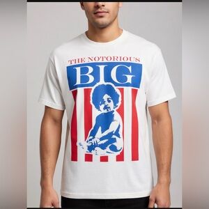 AE AMERICAN EAGLE NOTORIOUS B.I.G. GRAPHIC WHITE T-SHIRT SIZE M